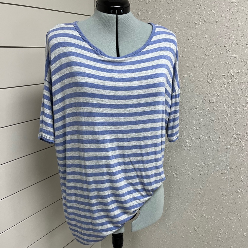 LuLaRoe Striped Oversized Tee